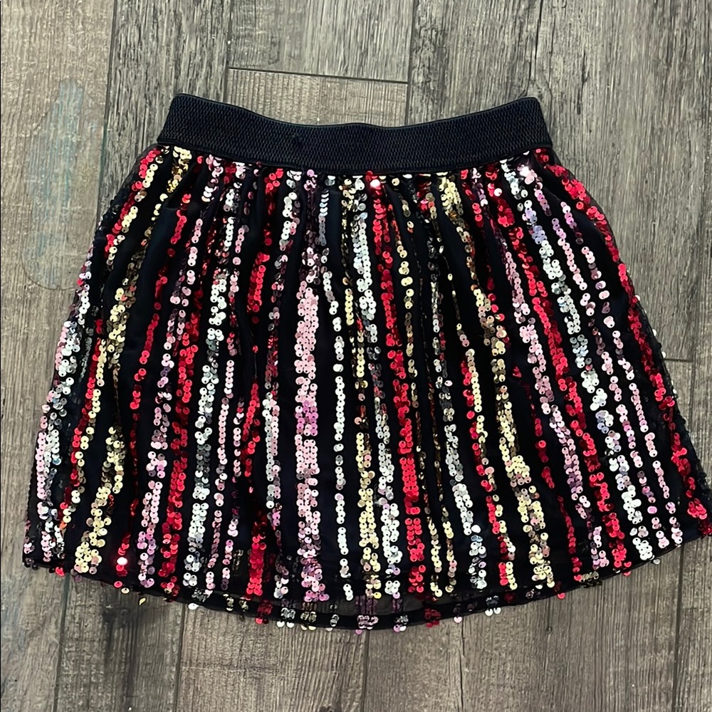 Garanimals Black and White Sequin Skater Mini Skirt
